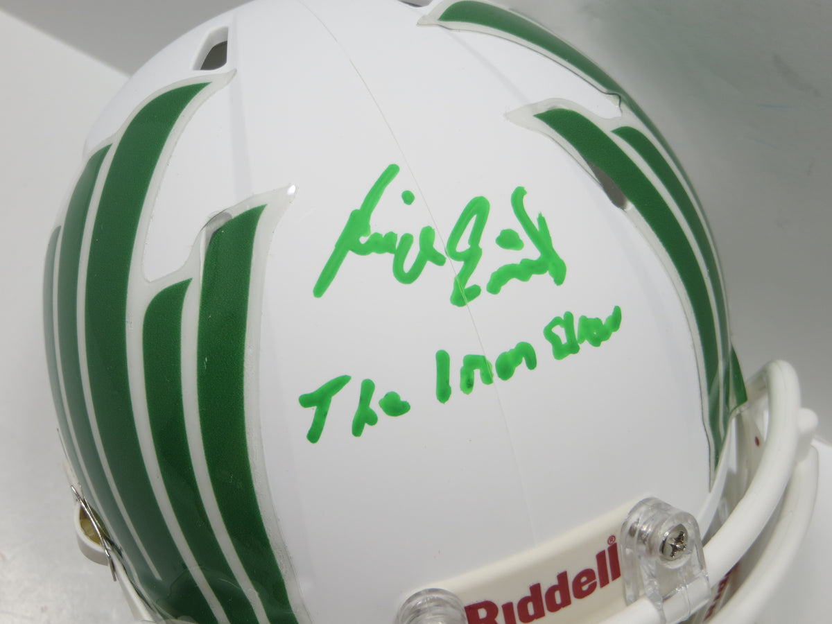 KEVIN VON ERICH SIGNED NORTH TEXAS MEAN GREEN SIGNED MINI HELMET w/INSC BAS