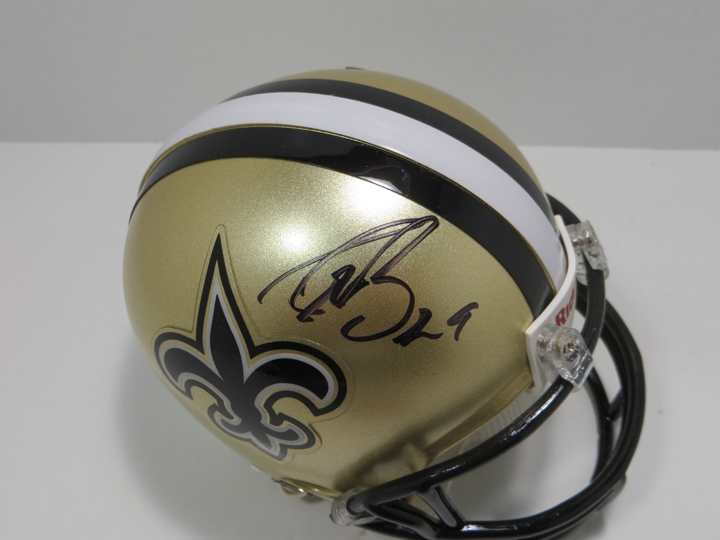 DREW BREES NEW ORLEANS SAINTS SIGNED Mini Helmet PURDUE BOILERMAKERS JSA
