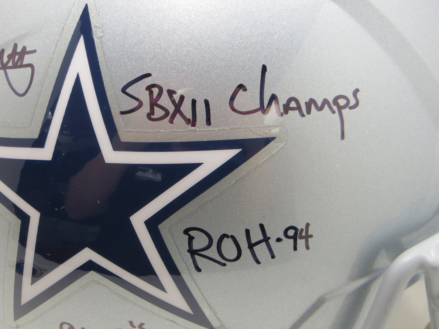 TONY DORSETT SIGNED DALLAS COWBOYS RIDDELL FULL SIZE HELMET w/4 INSCs BAS