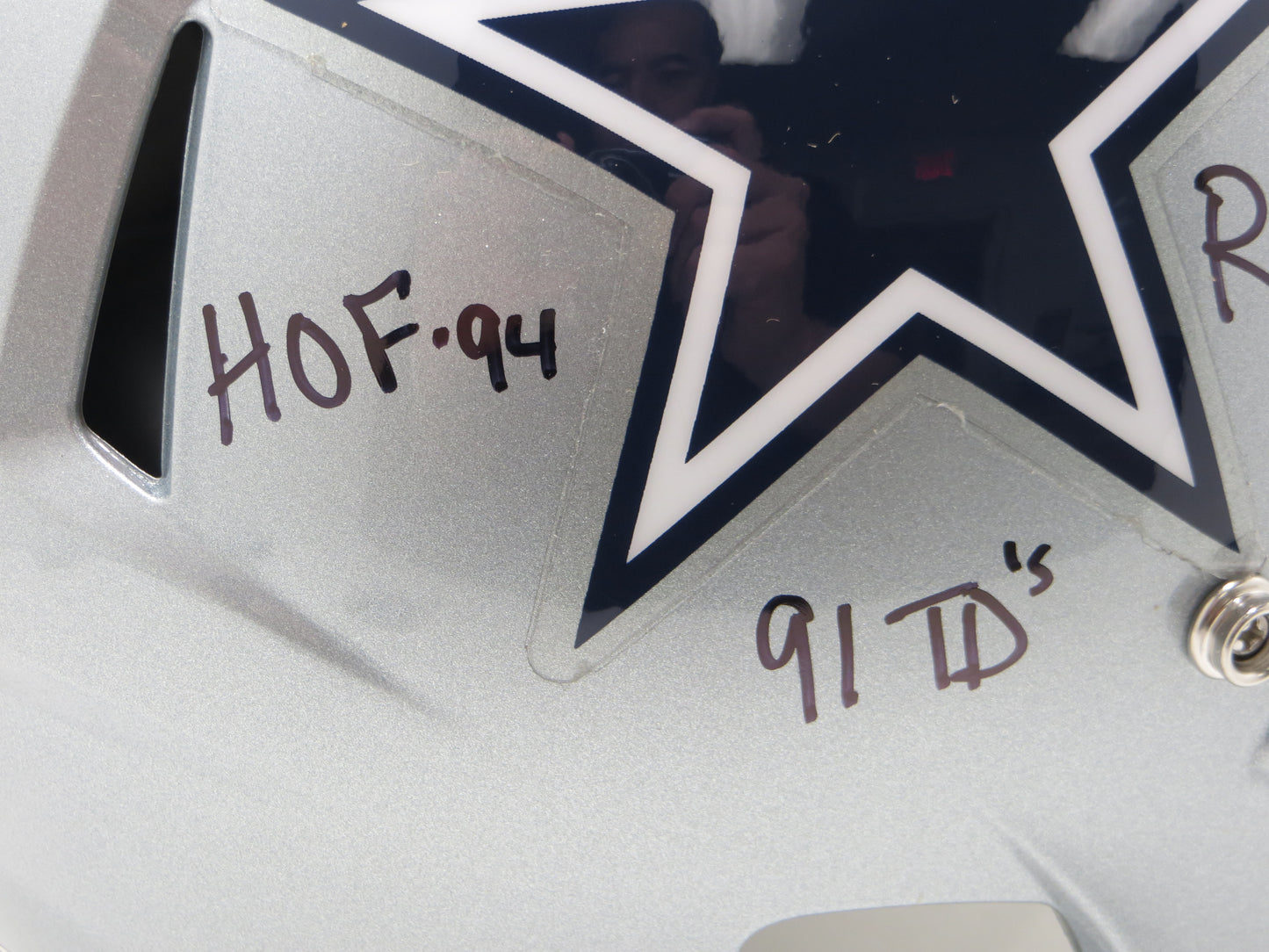 TONY DORSETT SIGNED DALLAS COWBOYS RIDDELL FULL SIZE HELMET w/4 INSCs BAS