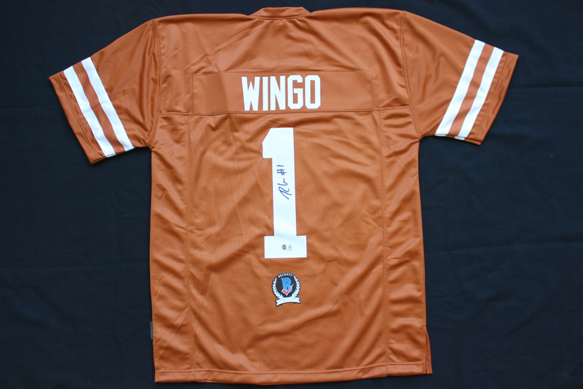 RYAN WINGO TEXAS UT LONGHORNS SIGNED BURNT ORANGE JERSEY BAS COA