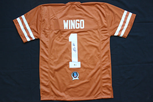 RYAN WINGO TEXAS UT LONGHORNS SIGNED BURNT ORANGE JERSEY BAS COA