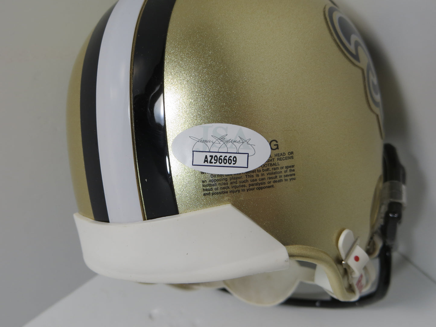 DREW BREES NEW ORLEANS SAINTS SIGNED Mini Helmet PURDUE BOILERMAKERS JSA