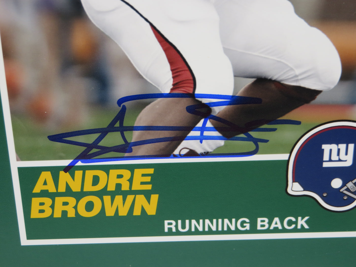 ANDRE BROWN SIGNED NEW YORK GIANTS Panini Authentic 8x10 PHOTO Score 2009 Rookie