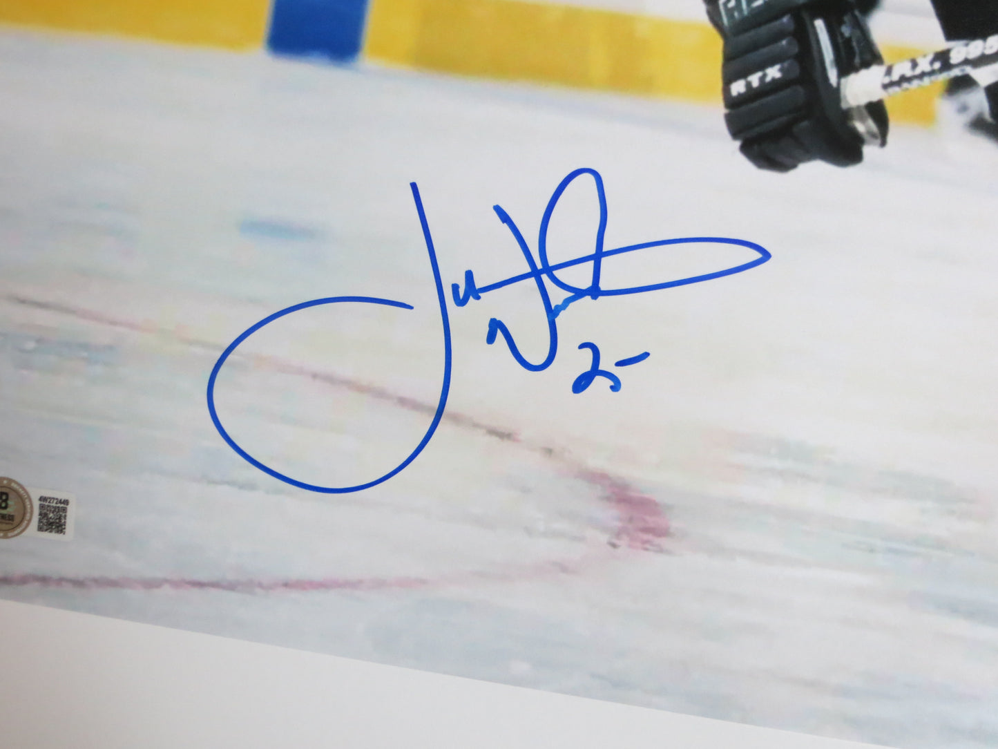 JOE NIEUWENDYK DALLAS STARS SIGNED 16x20 PHOTO BLACK JERSEY BAS