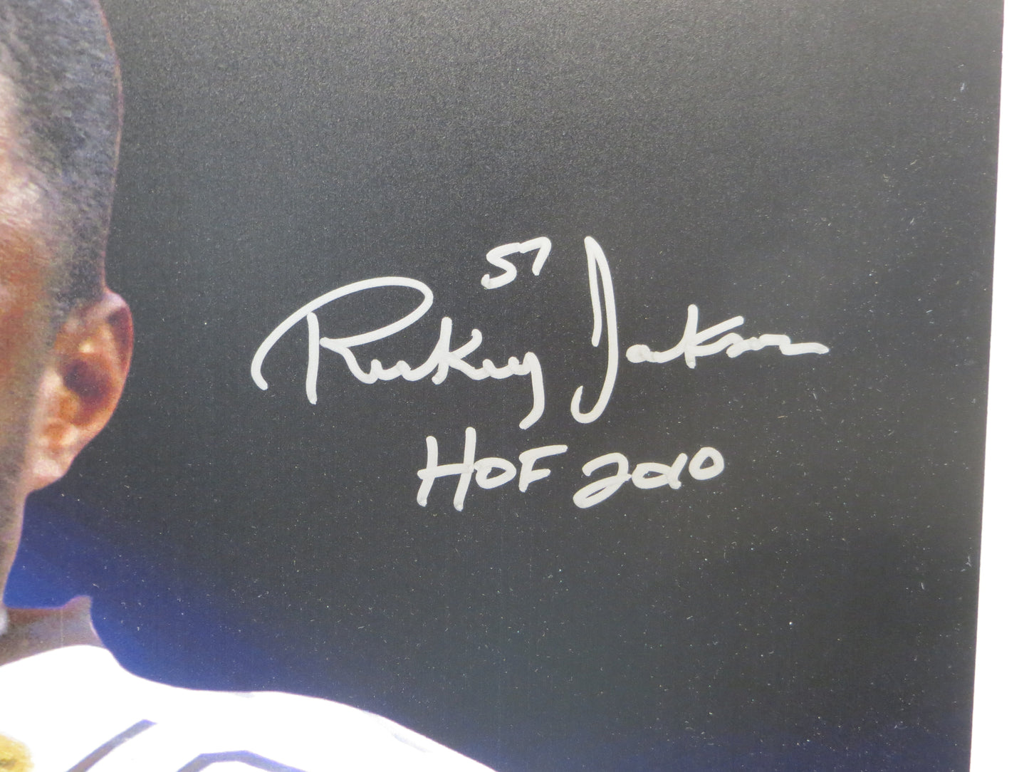 RICKEY JACKSON NEW ORLEANS SAINTS SIGNED 24x36 Dallas Card Show FOAM BOARD BAS
