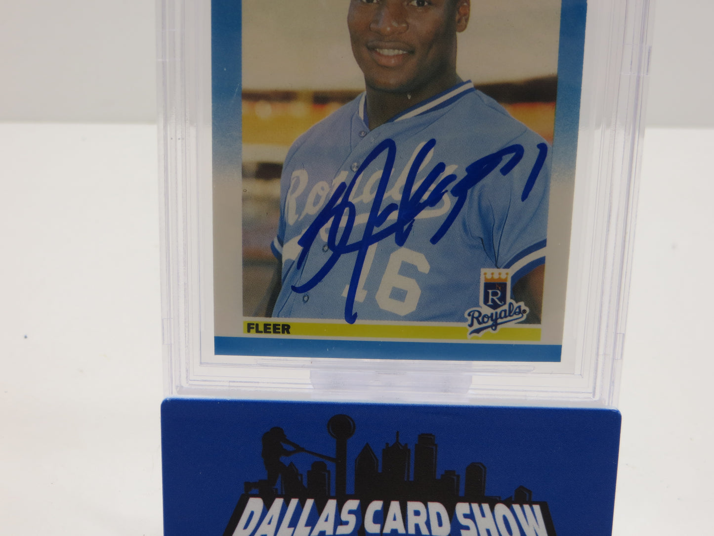 BO JACKSON SIGNED 1987 FLEER #369 KC ROYALS BGS BAS SLAB AUTO 10