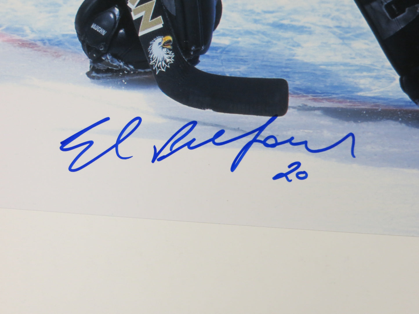 ED BELFOUR Dallas Stars SIGNED In Goal 16x20 PHOTO Leafs Blackhawks BAS COA
