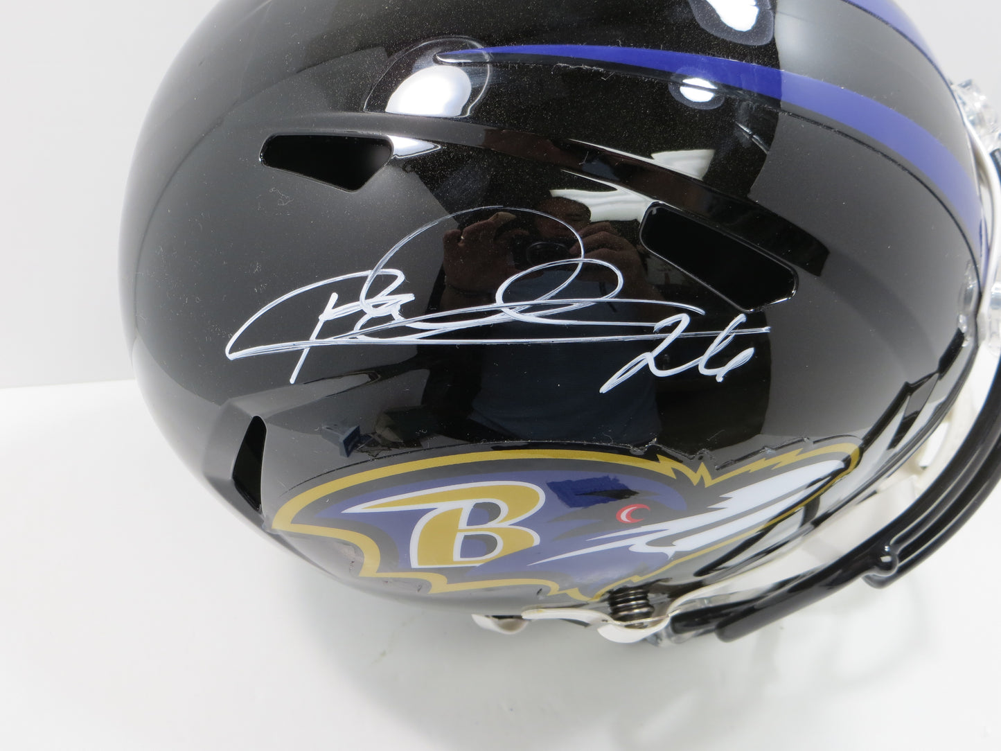 ROD WOODSON BALTIMORE RAVENS SIGNED HELMET w/BAS COA