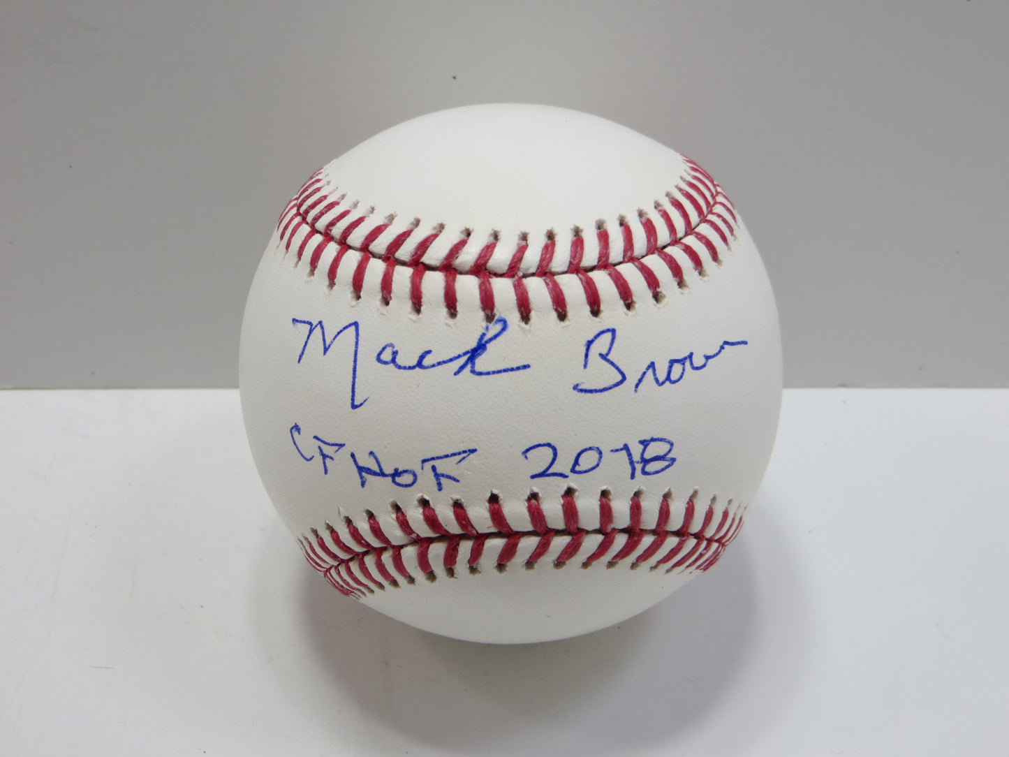 MACK BROWN SIGNED OML BASEBALL w/CFHOF TEXAS LONGHORNS UNC Tar Heels BAS