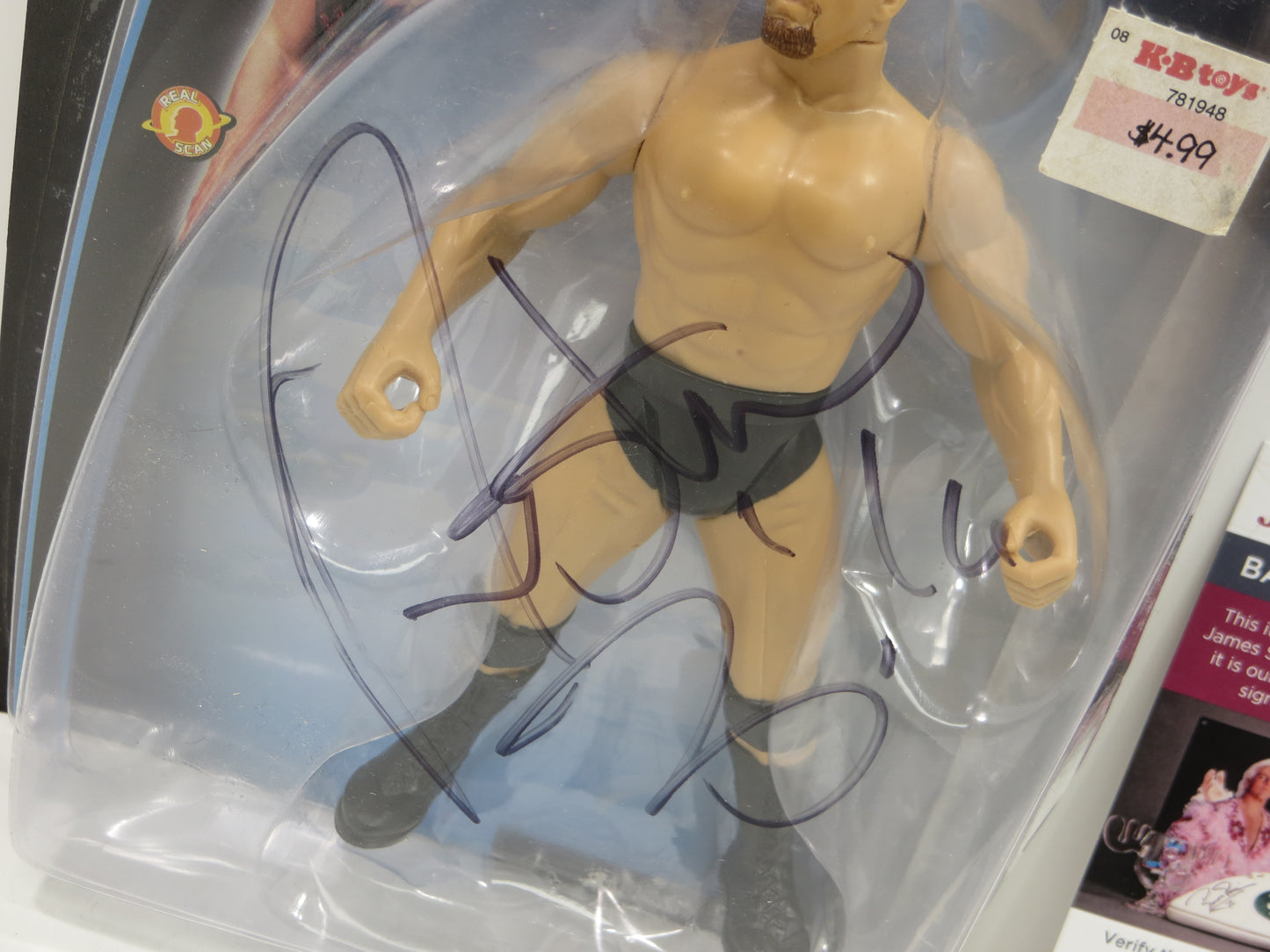 STONE COLD STEVE AUSTIN SIGNED JAKKS Pacific Backlash Series 2 WWE FIGURINE JSA