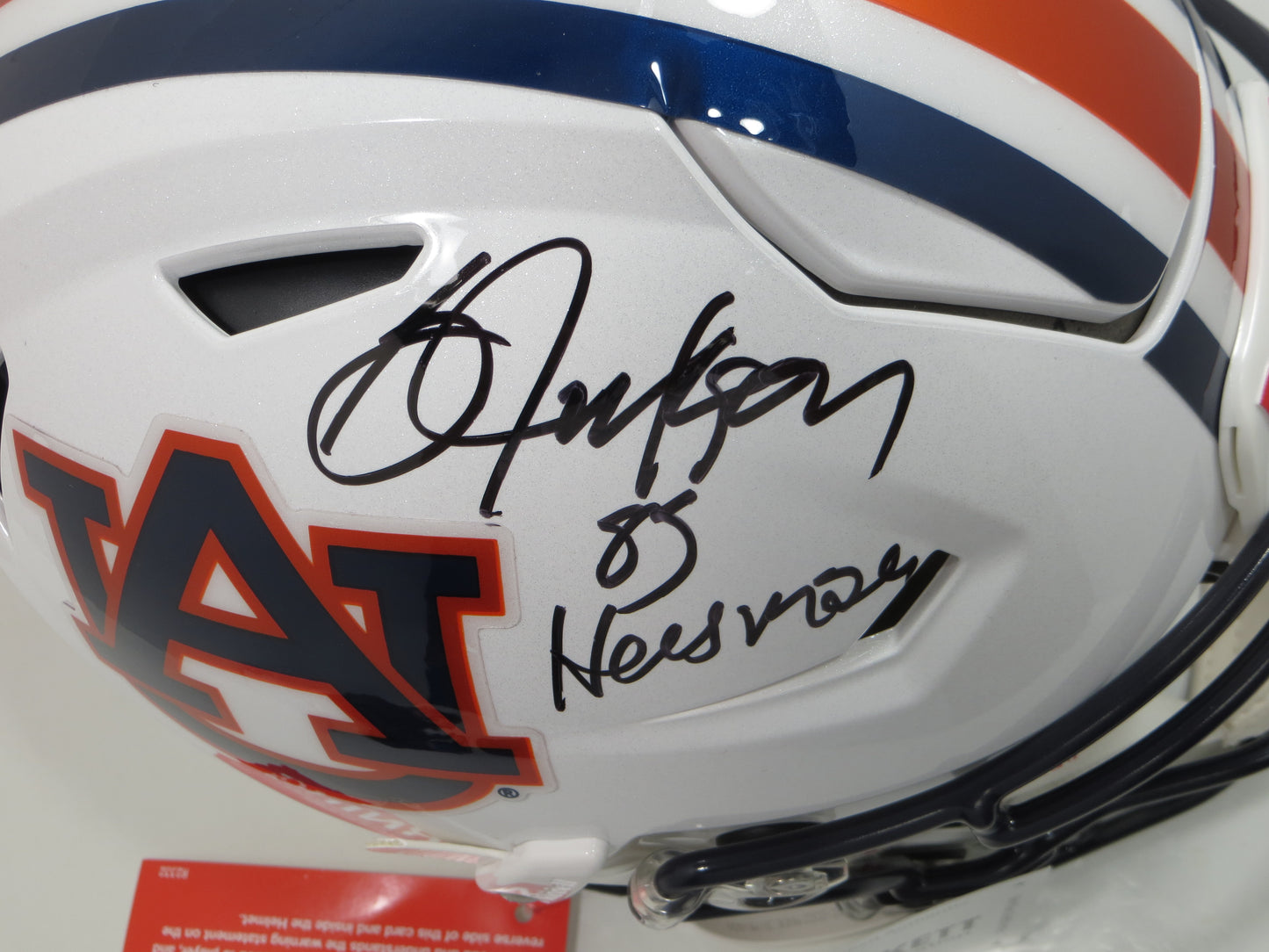BO JACKSON AUBURN TIGERS SIGNED RIDDELL SPEED FLEX HELMET w/Heisman RAIDERS BAS
