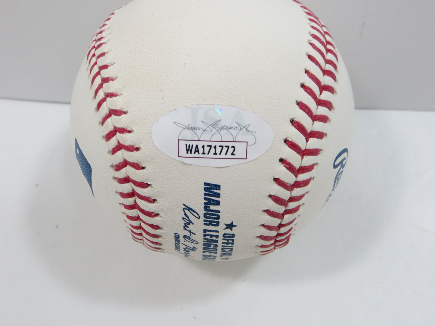 JOE GREENE PITTSBURGH STEELERS SIGNED Rawlings OML BASEBALL w/HOF 87 JSA PROOF