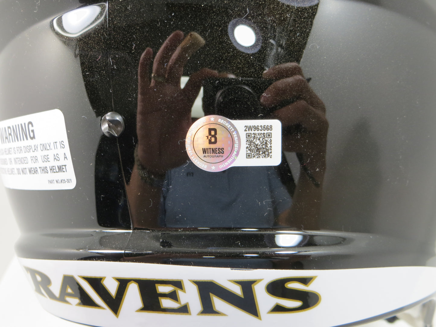 ROD WOODSON BALTIMORE RAVENS SIGNED HELMET w/BAS COA