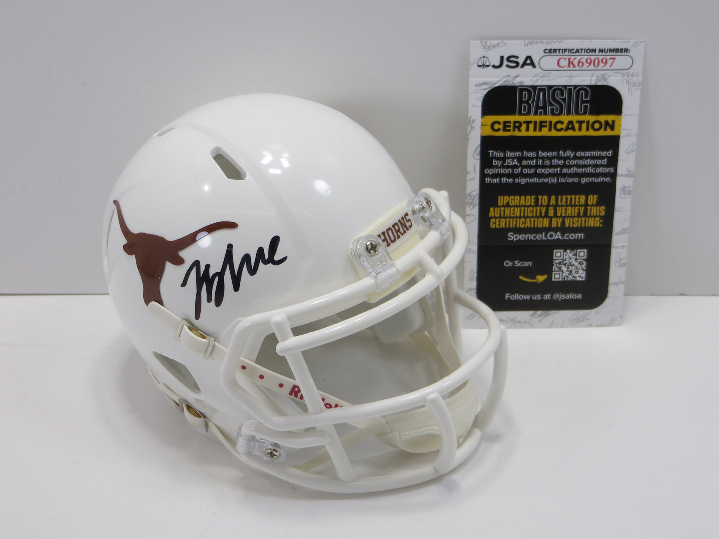 JAYDON BLUE SIGNED TEXAS LONGHORNS MINI HELMET Dallas Cowboys JSA COA