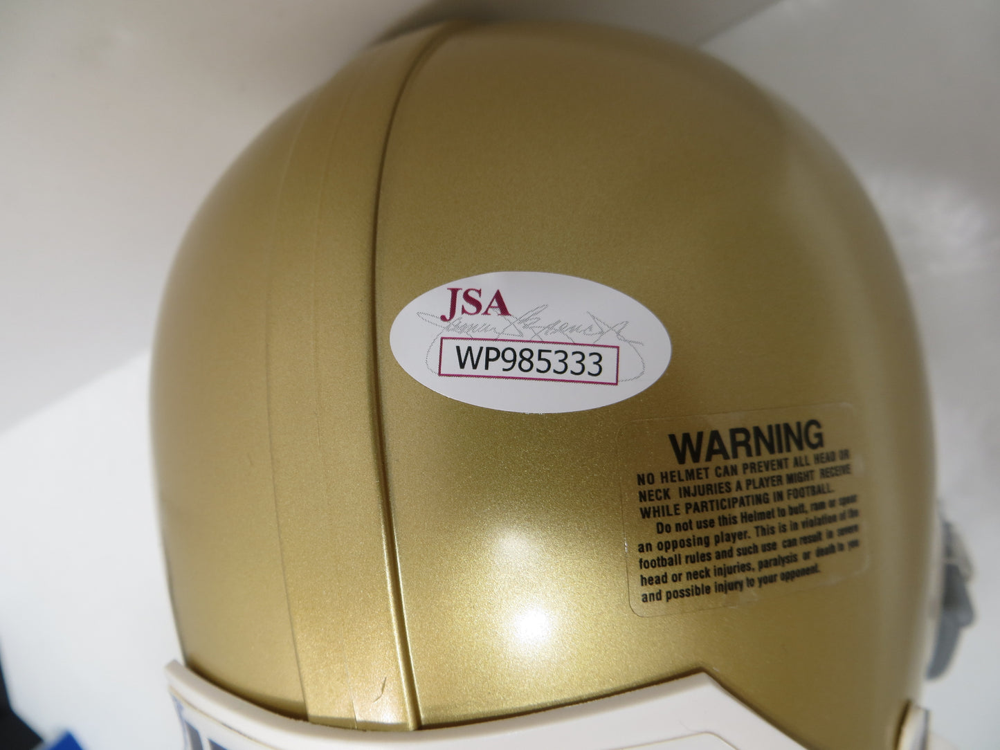 PAUL HORNUNG SIGNED NOTRE DAME MINI HELMET w/INSC Green Bay Packers JSA COA