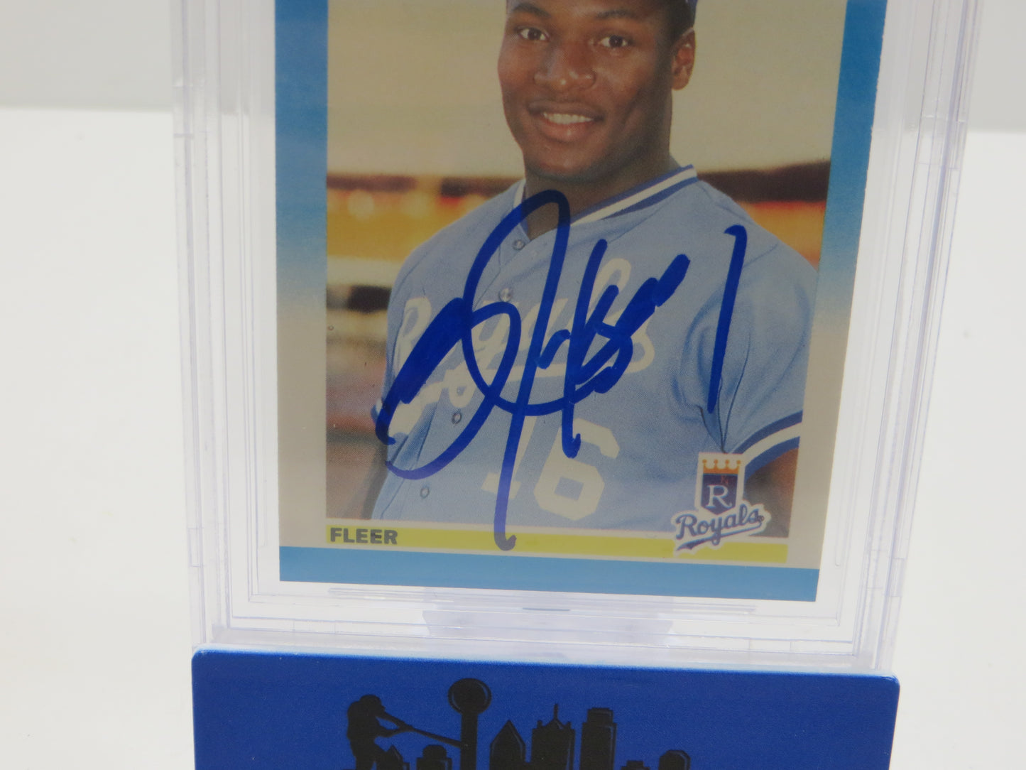 BO JACKSON SIGNED 1987 FLEER #369 KC ROYALS BGS BAS SLAB AUTO 10