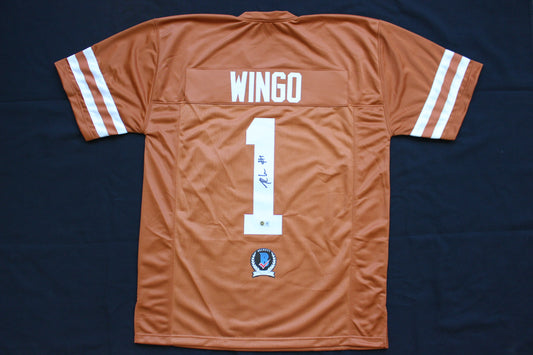 RYAN WINGO TEXAS UT LONGHORNS SIGNED BURNT ORANGE JERSEY BAS COA