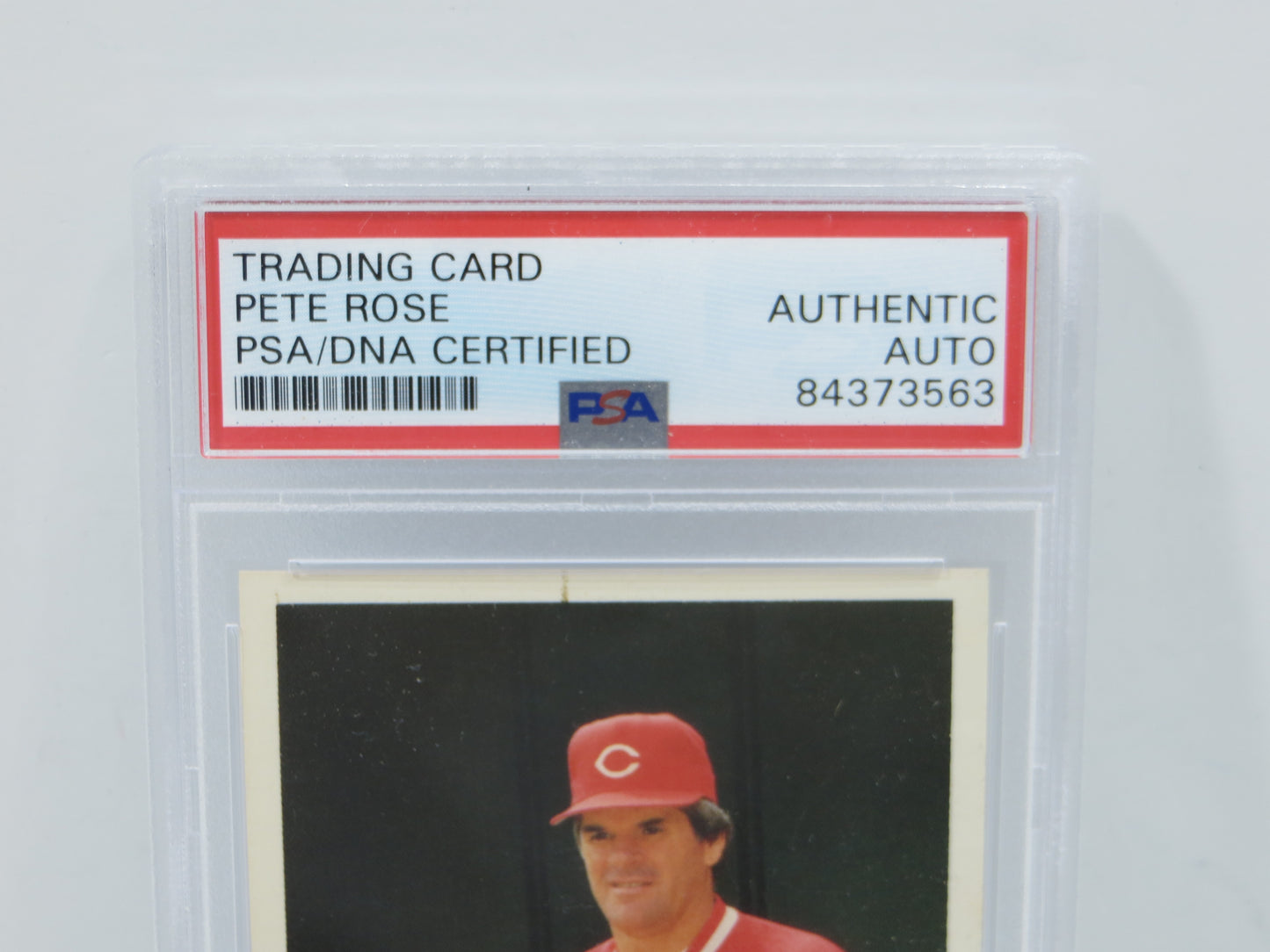 PETE ROSE SIGNED 1985 TOPPS #91  Baseball Card PSA SLAB Authentic AUTO