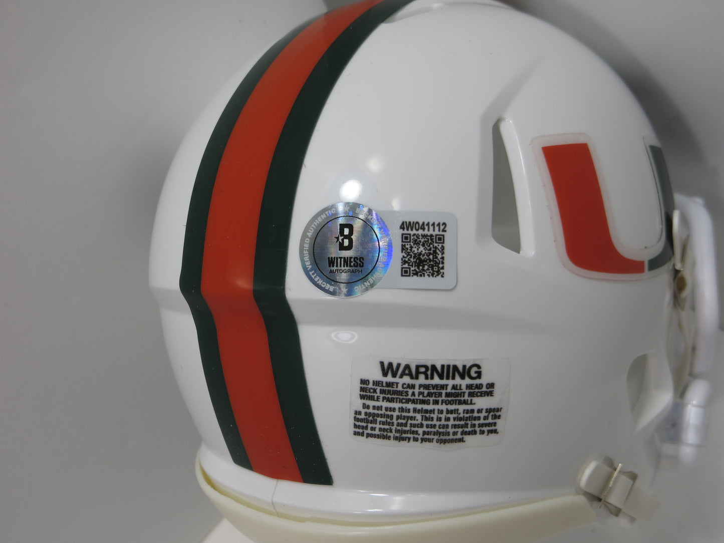 JIMMY JOHNSON SIGNED MIAMI HURRICANES MINI HELMET Dallas Cowboys BAS COA