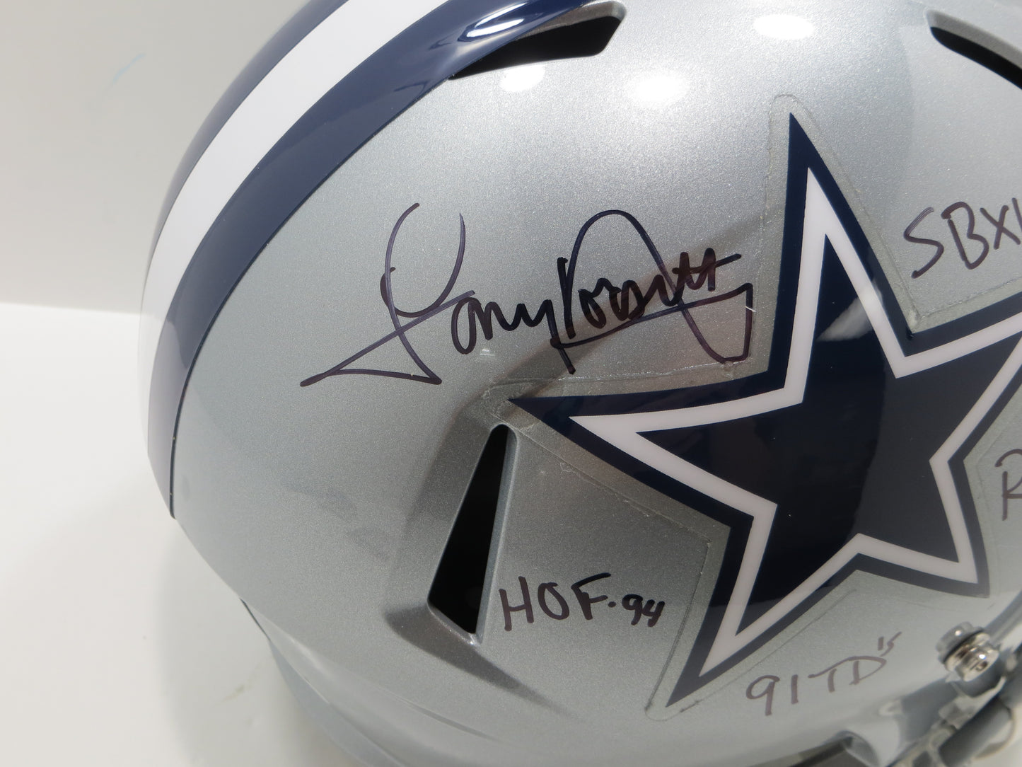 TONY DORSETT SIGNED DALLAS COWBOYS RIDDELL FULL SIZE HELMET w/4 INSCs JSA
