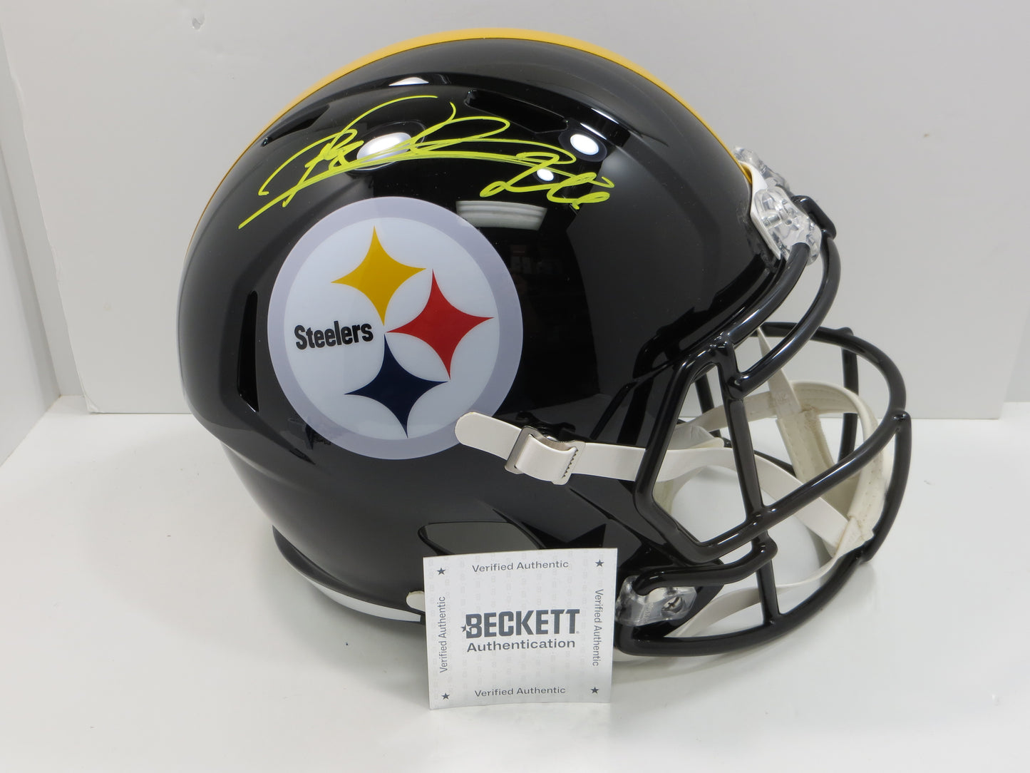ROD WOODSON PITTSBURGH STEELERS SIGNED RIDDELL FULL SIZE HELMET BAS COA