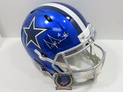DAK PRESCOTT SIGNED DALLAS COWBOYS FULL SIZE FLASH HELMET BAS COA