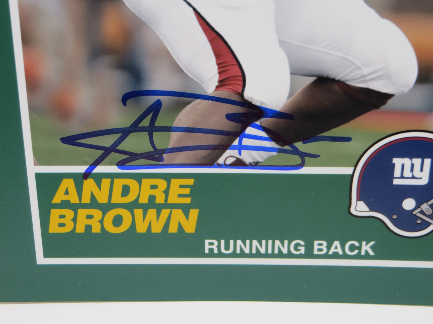 ANDRE BROWN SIGNED NEW YORK GIANTS Panini Authentic 8x10 PHOTO Score 2009 Rookie