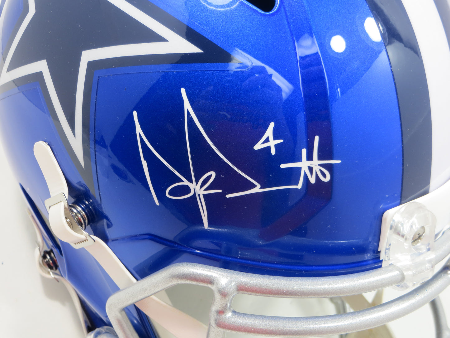 DAK PRESCOTT SIGNED DALLAS COWBOYS FULL SIZE FLASH HELMET BAS COA