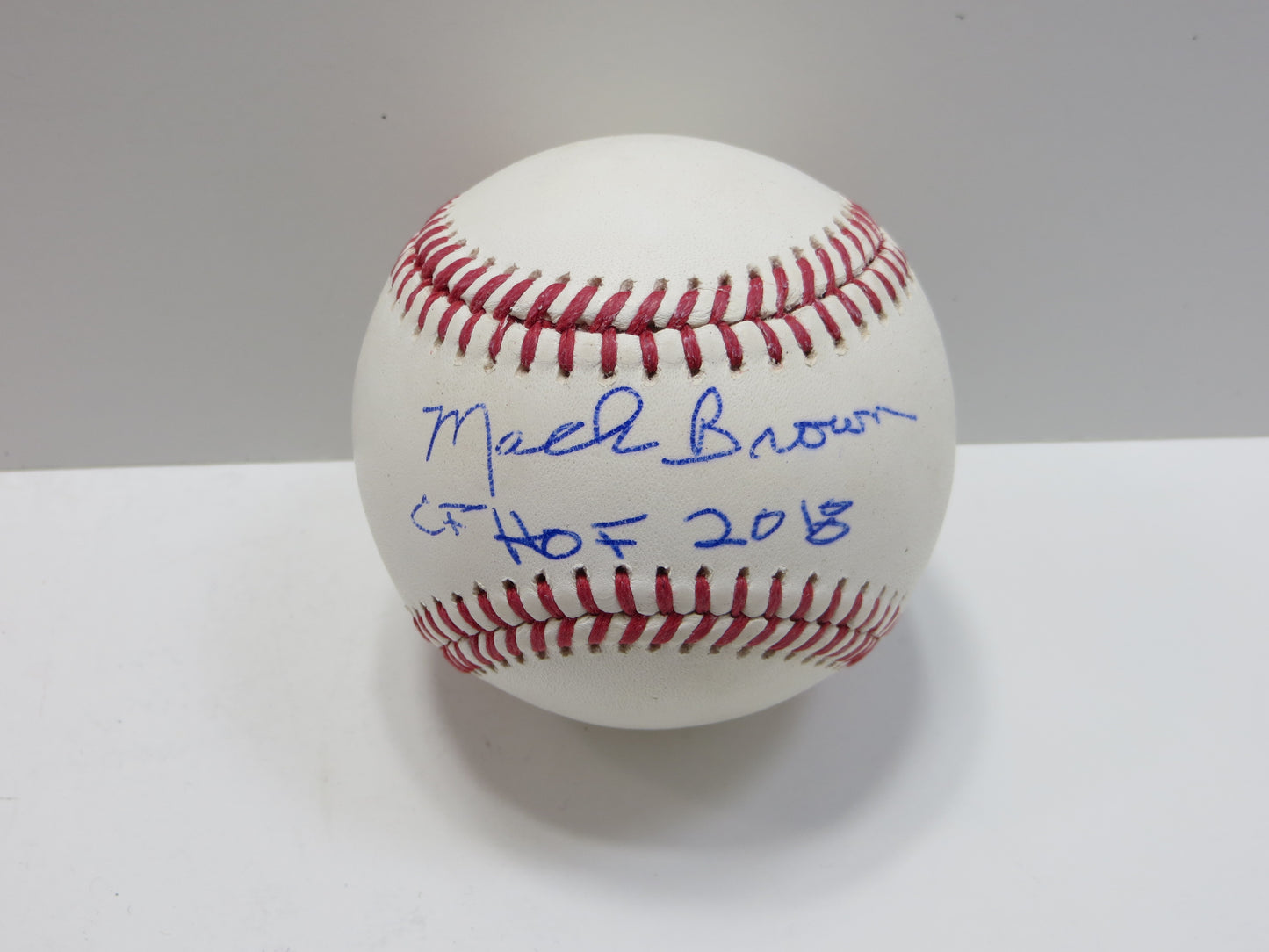 MACK BROWN SIGNED OML BASEBALL w/CFHOF TEXAS LONGHORNS UNC Tar Heels BAS