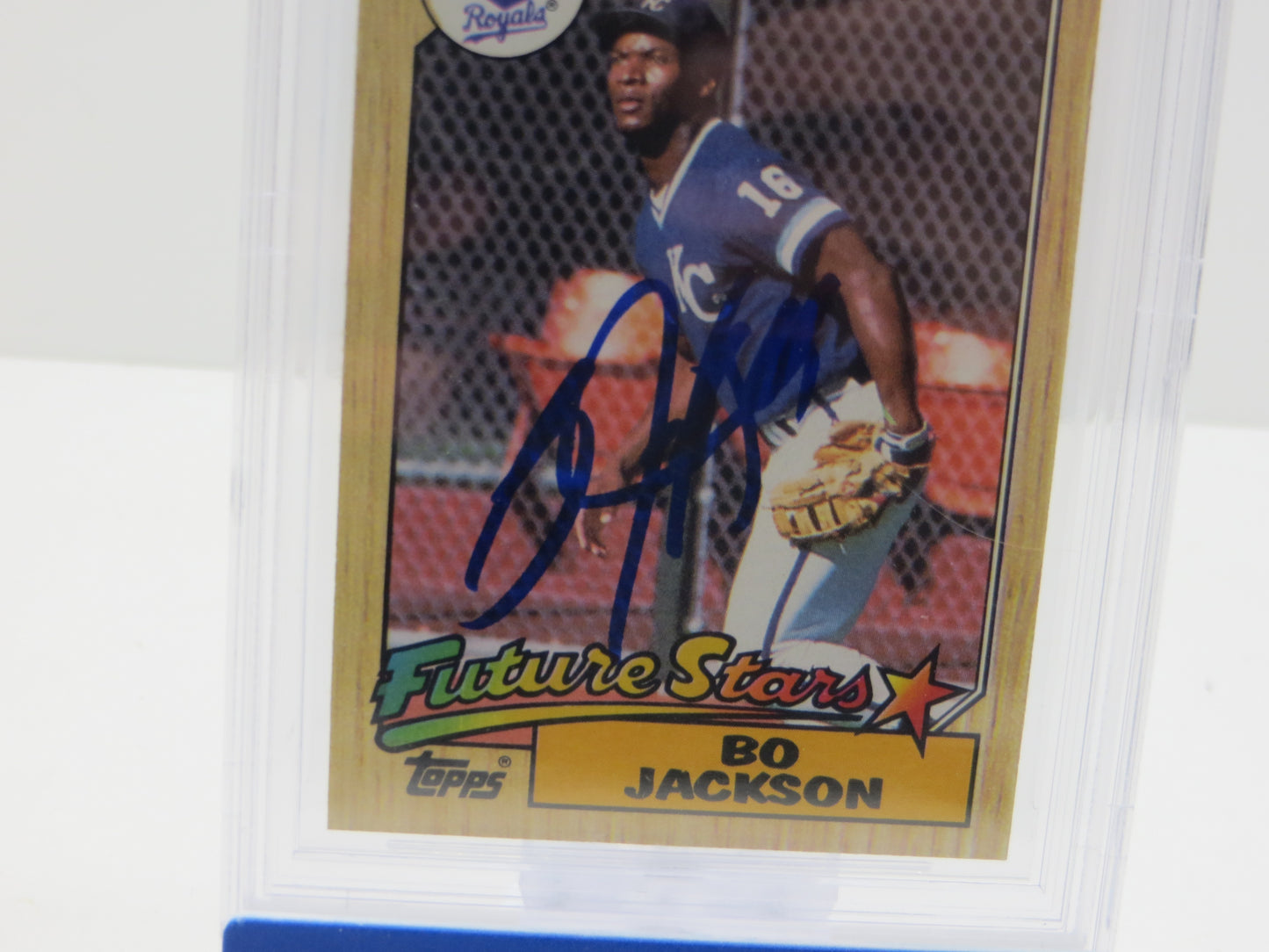 BO JACKSON SIGNED 1987 TOPPS #170 KC ROYALS BGS BAS SLAB AUTO 10