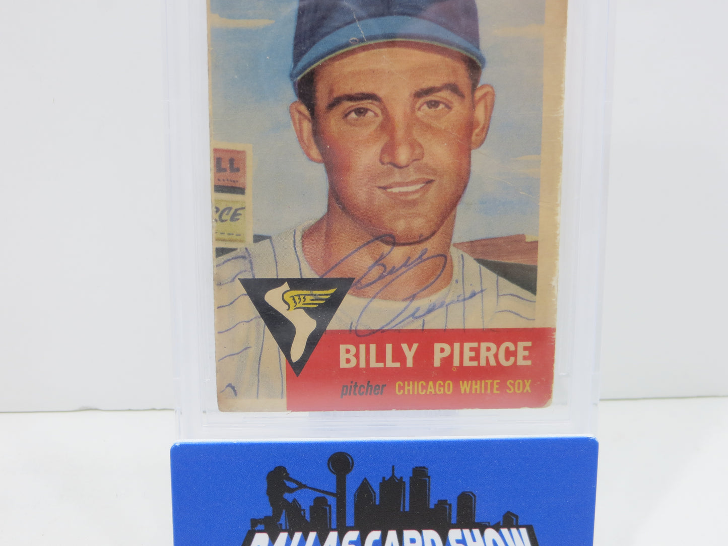 BILLY PIERCE SIGNED 1953 Topps #143 CHICAGO WHITE SOX BGS BAS SLAB