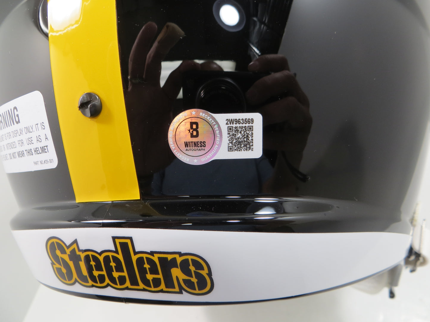 ROD WOODSON PITTSBURGH STEELERS SIGNED RIDDELL FULL SIZE HELMET BAS COA