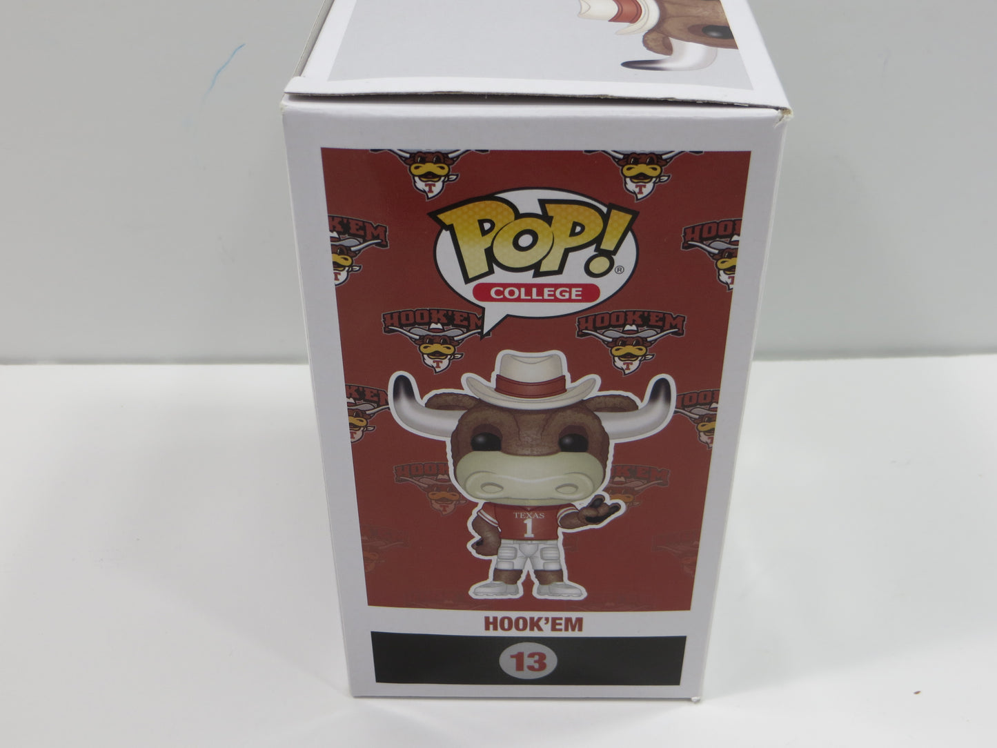 EARL CAMPBELL RICKY WILLIAMS SIGNED BEVO Hook 'Em #13 FUNKO POP BAS JSA COA
