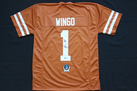 RYAN WINGO TEXAS UT LONGHORNS SIGNED BURNT ORANGE JERSEY BAS COA