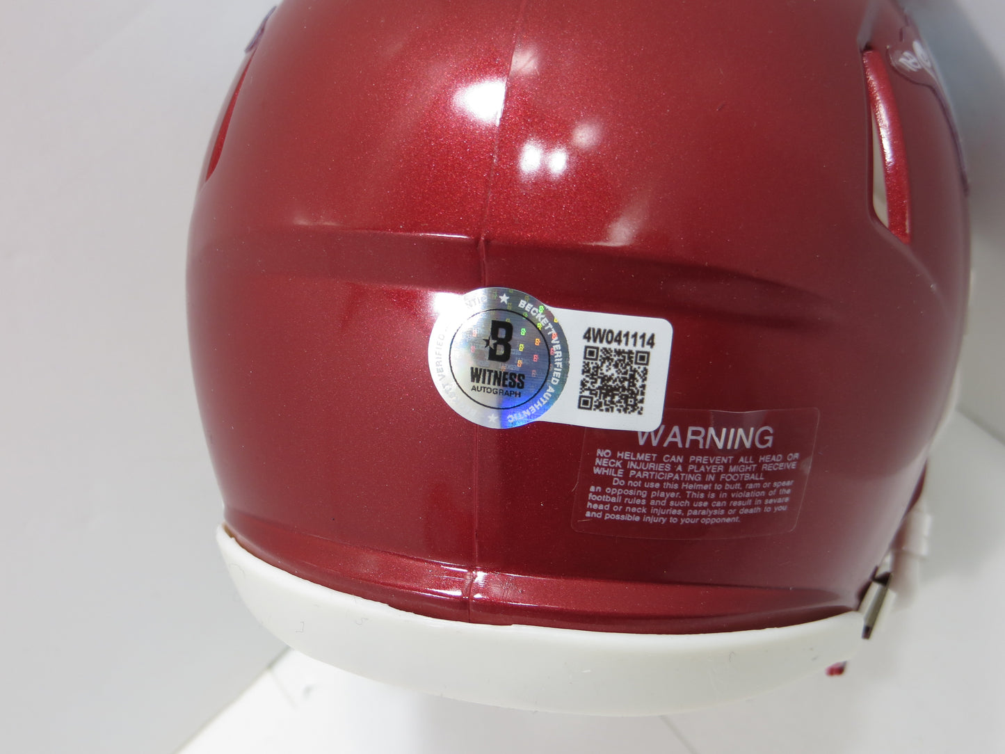 JIMMY JOHNSON SIGNED ARKANSAS RAZORBACKS MINI HELMET Miami Cowboys BAS