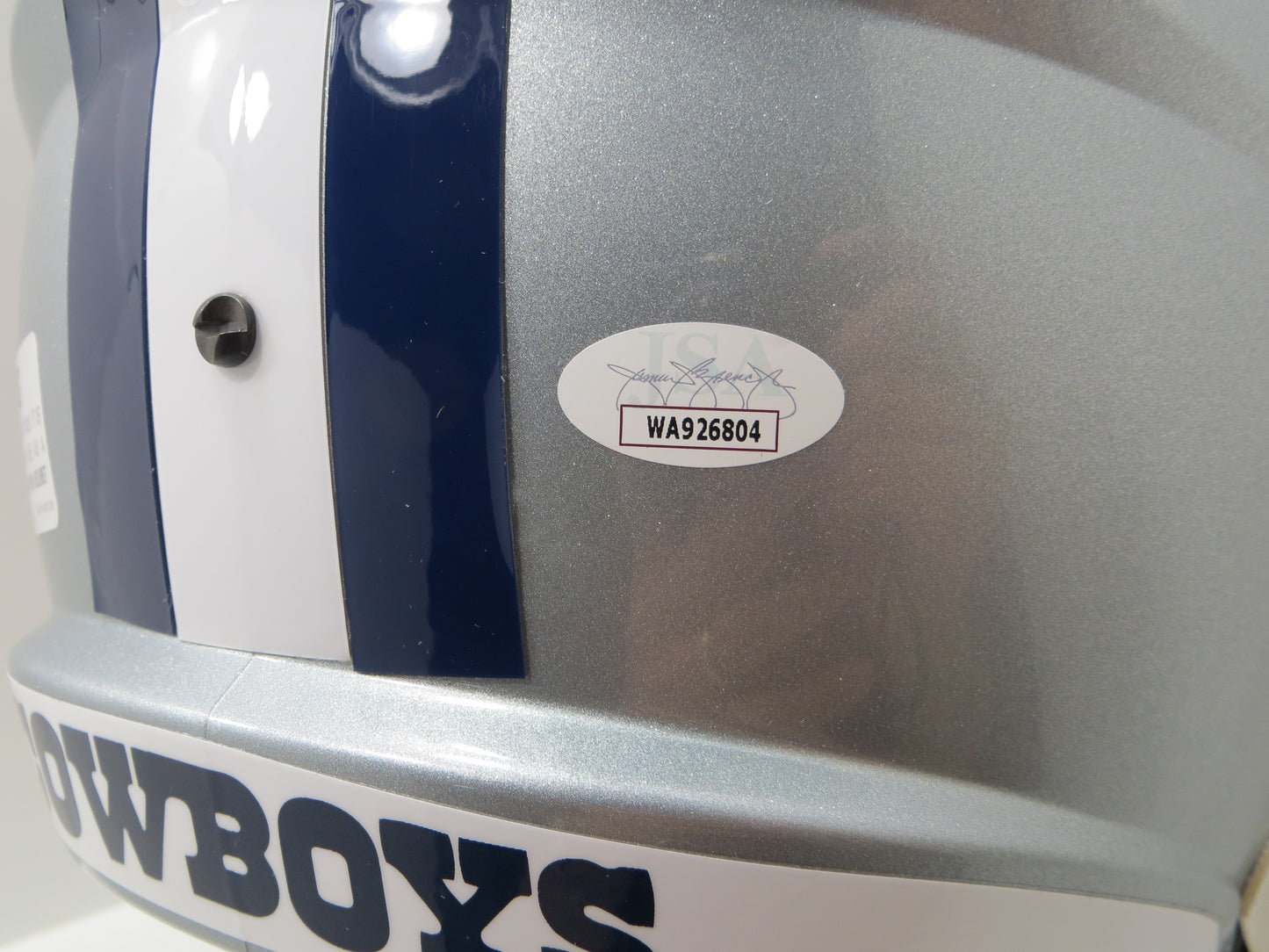 TONY DORSETT SIGNED DALLAS COWBOYS RIDDELL FULL SIZE HELMET w/4 INSCs JSA