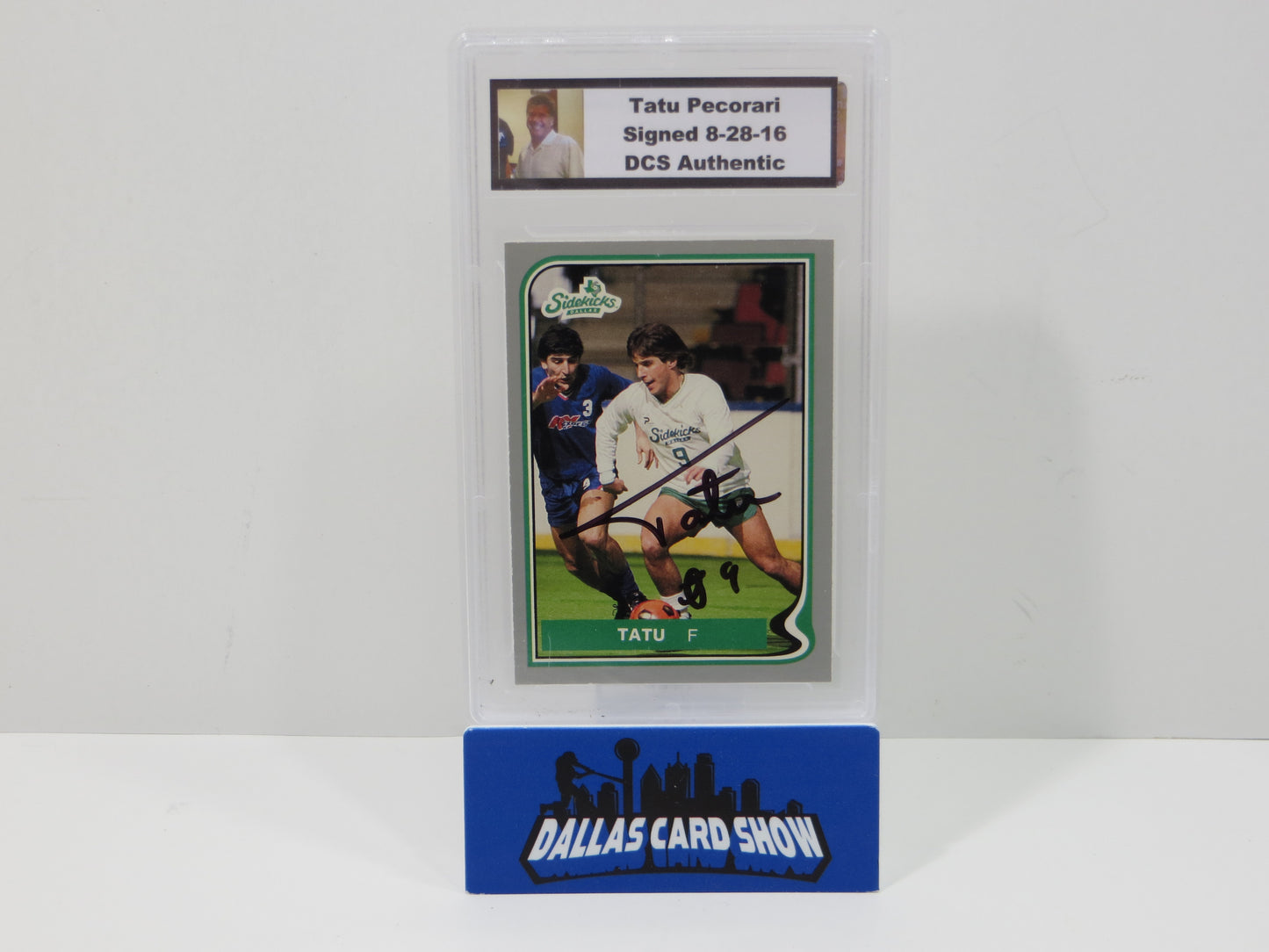 TATU SIGNED 1987 Pacific Soccer Card #9 DCS Authentic SLAB Dallas Sidekicks