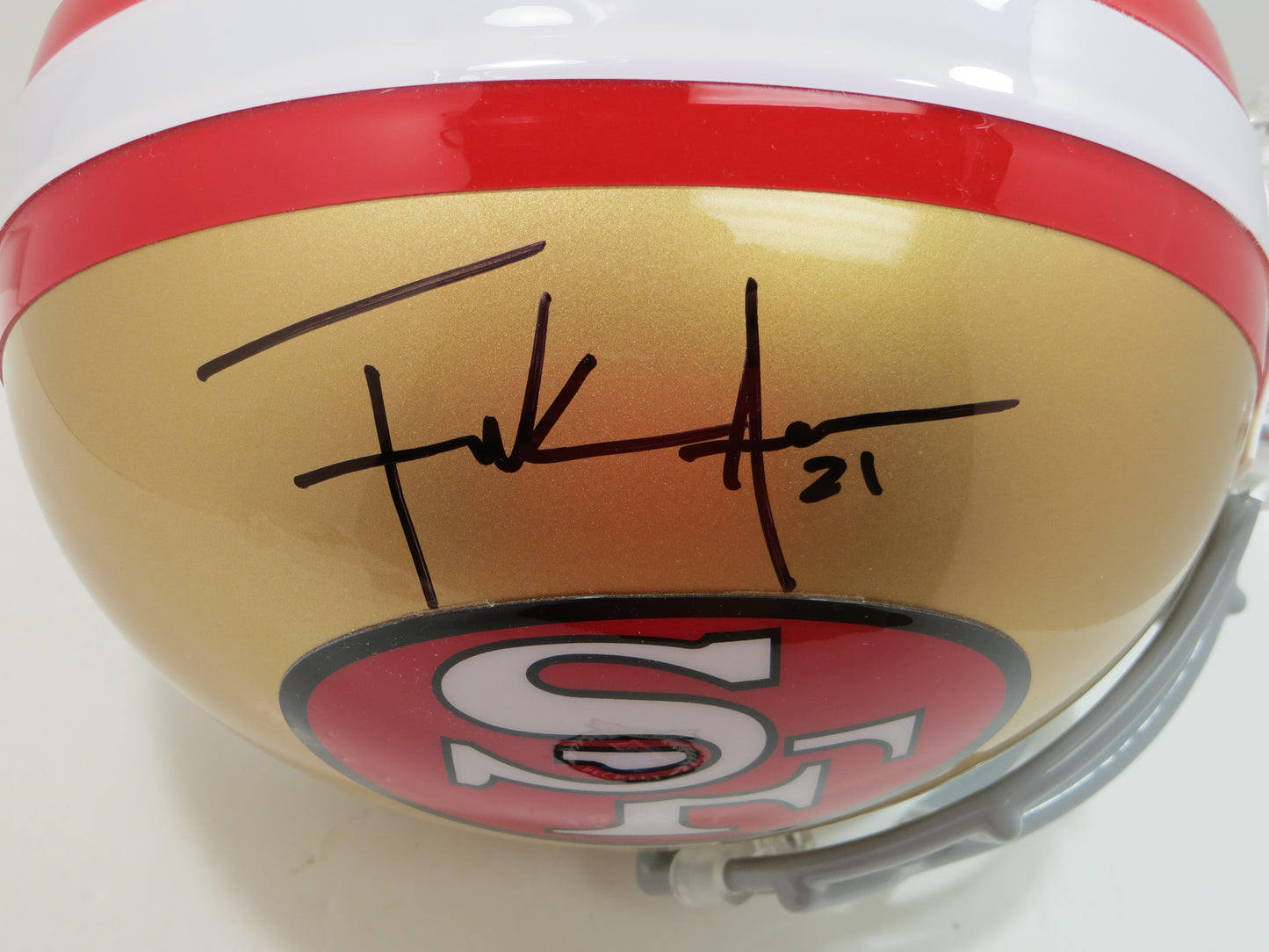 FRANK GORE SIGNED SAN FRANCISCO 49ers FULL SIZE HELMET BAS COA Miami Hurricanes