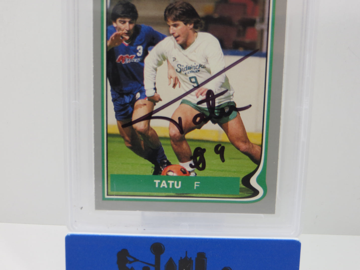 TATU SIGNED 1987 Pacific Soccer Card #9 DCS Authentic SLAB Dallas Sidekicks