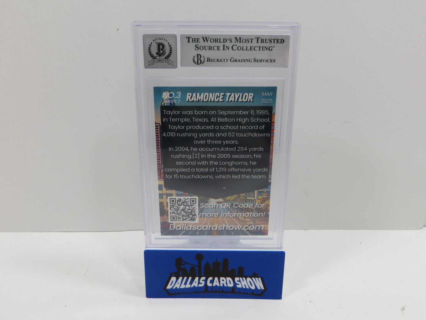 2025 MARCH DALLAS CARD SHOW SERIES 7 RAMONCE TAYLOR BAS 10 AUTO