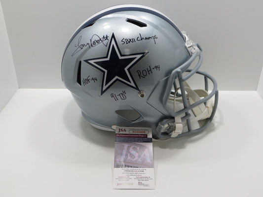 TONY DORSETT SIGNED DALLAS COWBOYS RIDDELL FULL SIZE HELMET w/4 INSCs JSA