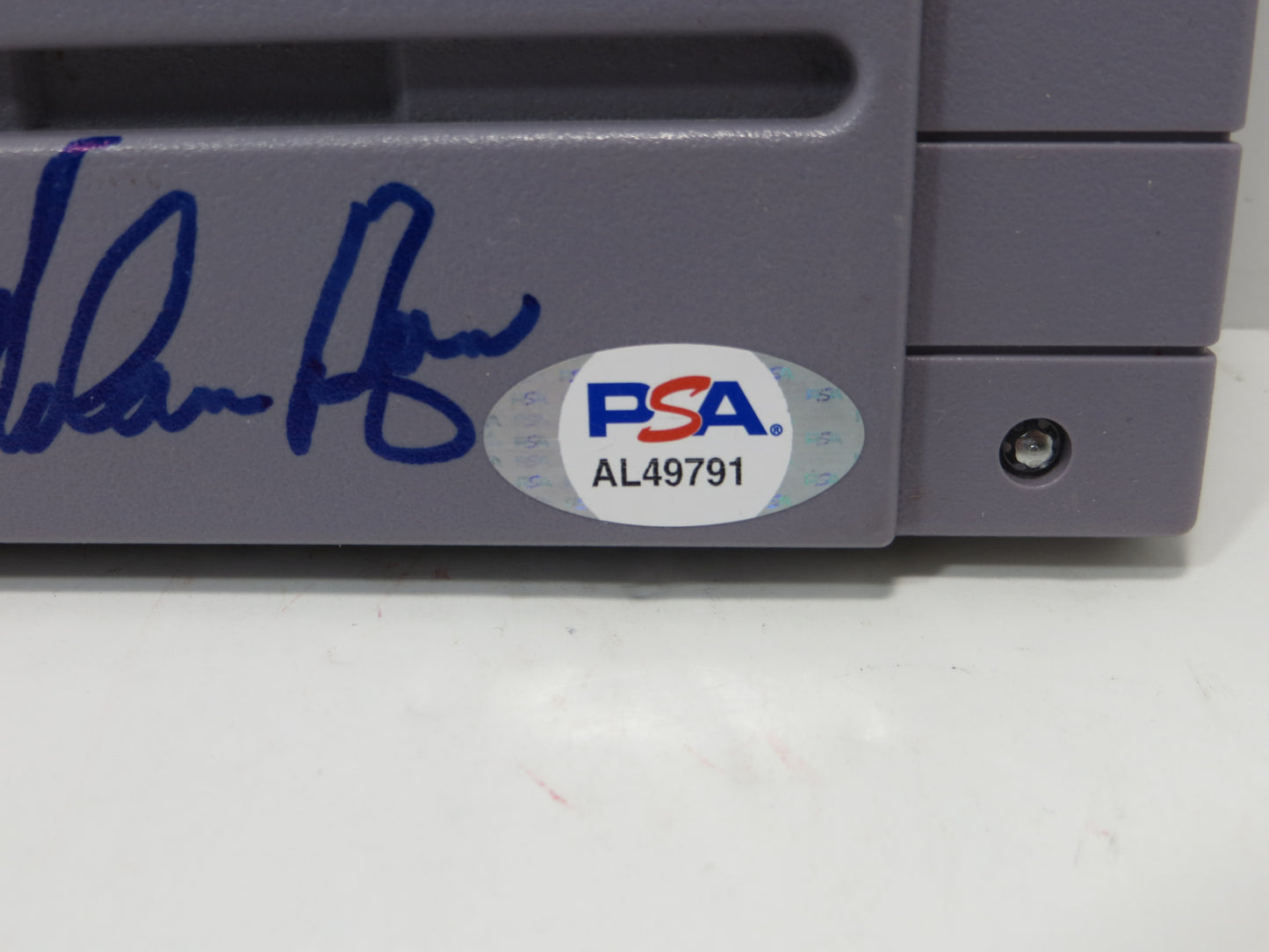 NOLAN RYAN TEXAS RANGERS SIGNED Super Nintendo SNES CARTRIDGE GAME PSA COA