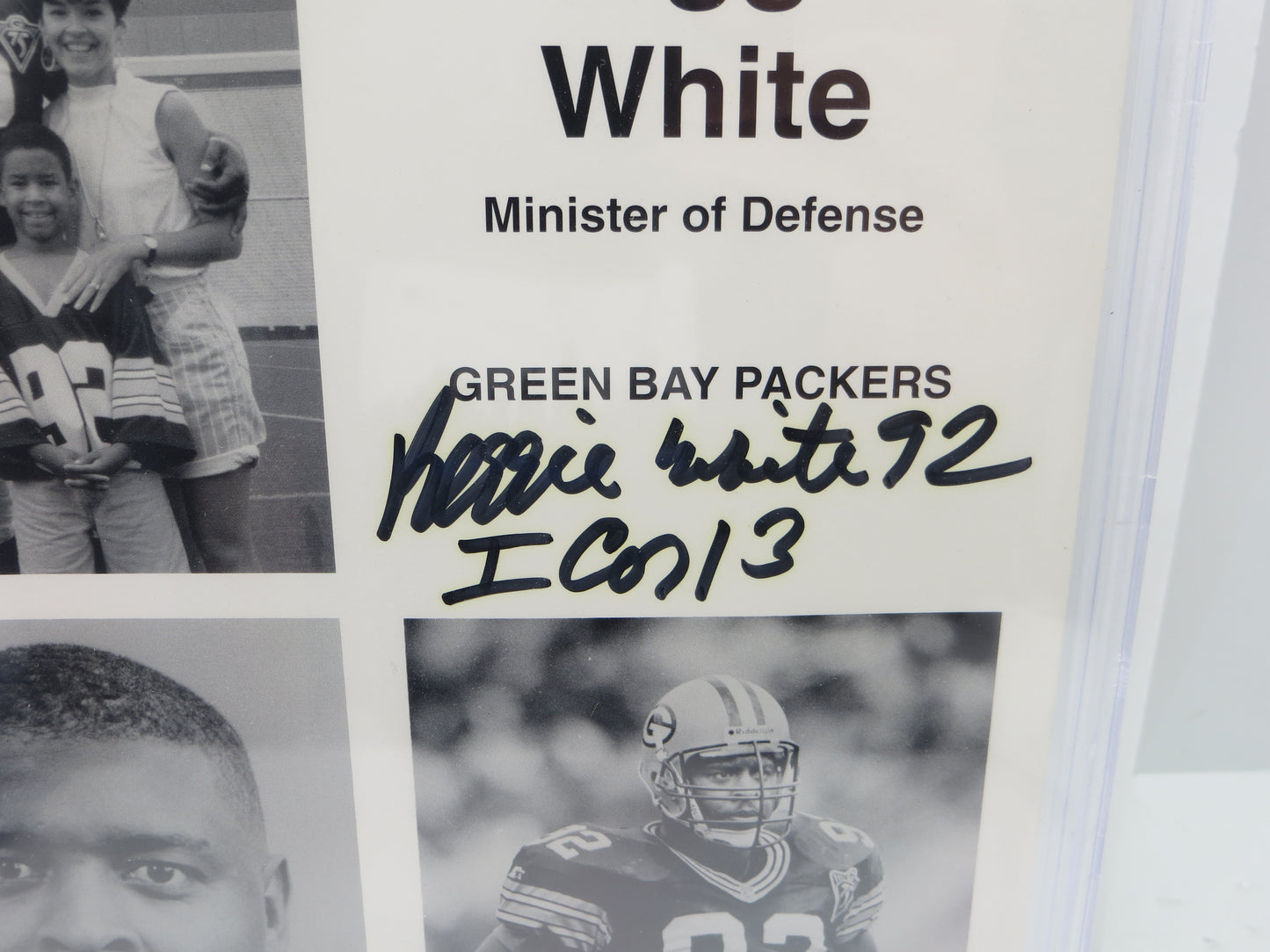 REGGIE WHITE SIGNED 8x10 GREEN BAY PACKERS EAGLES PHOTO JSA BAS SLAB