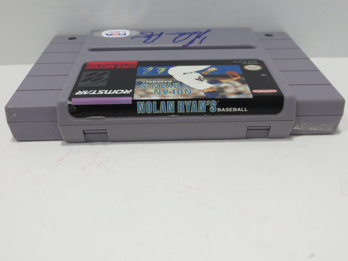 NOLAN RYAN TEXAS RANGERS SIGNED Super Nintendo SNES CARTRIDGE GAME PSA COA