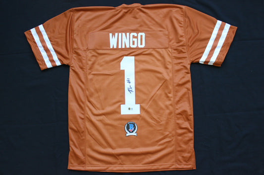 RYAN WINGO TEXAS UT LONGHORNS SIGNED BURNT ORANGE JERSEY BAS COA