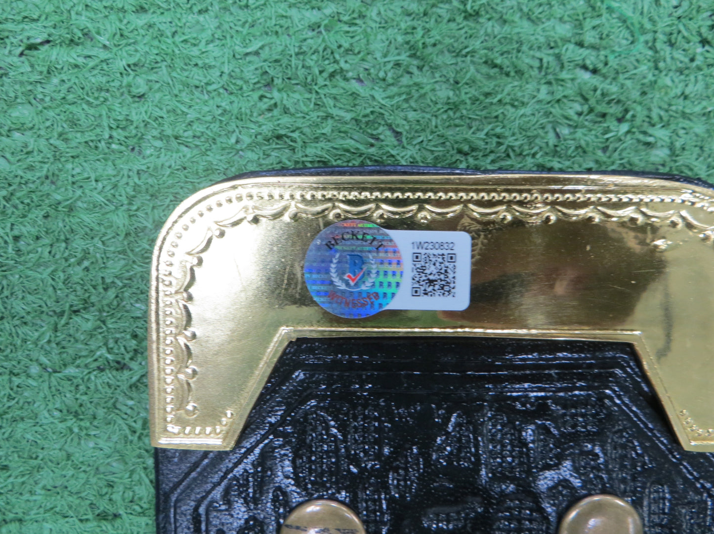 KEVIN VON ERICH SIGNED TEXAS WRESTLING CHAMPION BELT w/INSC Iron Claw BAS