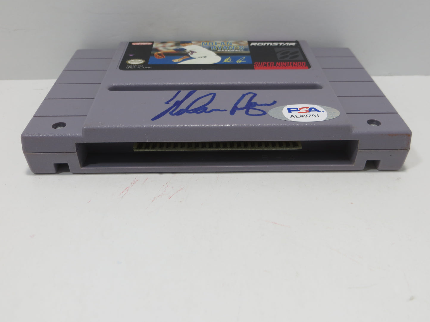 NOLAN RYAN TEXAS RANGERS SIGNED Super Nintendo SNES CARTRIDGE GAME PSA COA