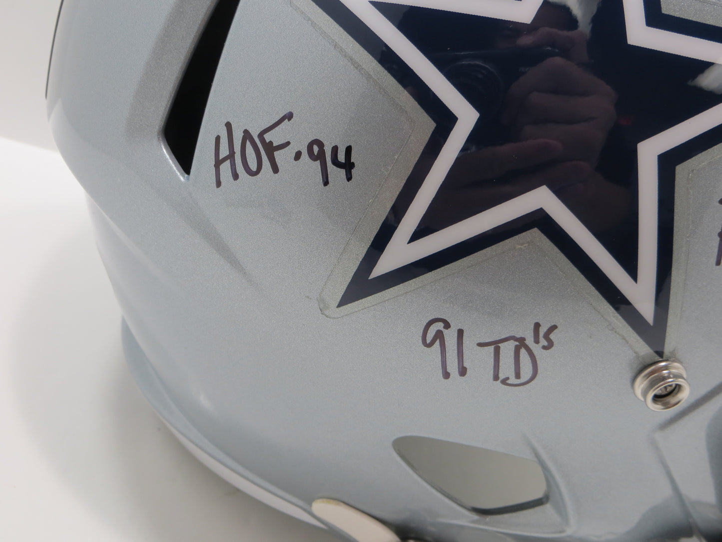 TONY DORSETT SIGNED DALLAS COWBOYS RIDDELL FULL SIZE HELMET w/4 INSCs JSA