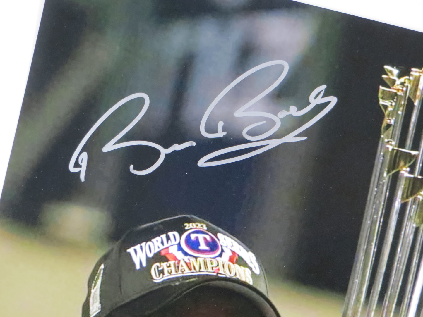 BRUCE BOCHY Texas Rangers SIGNED World Champs 16x20 PHOTO Giants Padres BAS COA